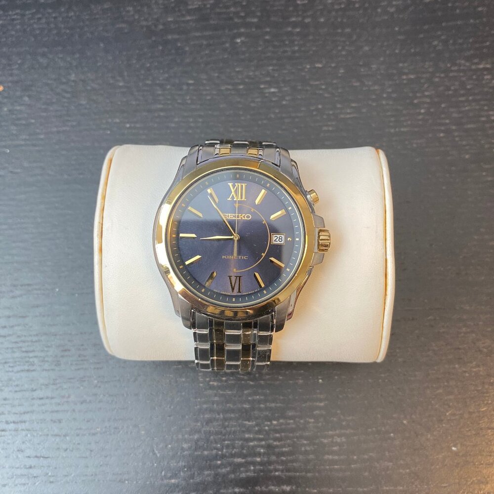 Seiko Men's Blue Dial Two-Tone Stainless Steel Watch